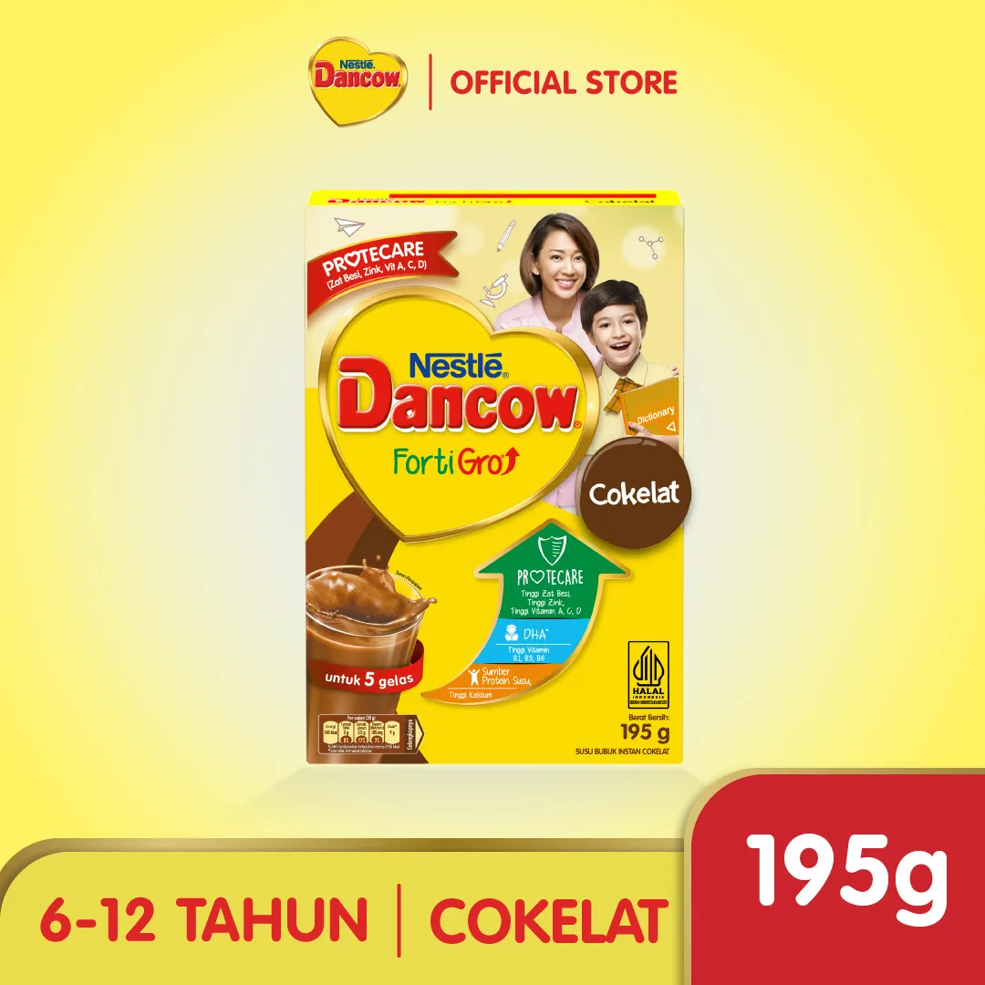 DANCOW FORTIGRO SUSU BUBUK COKELAT BOX 195g