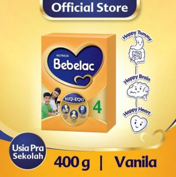 1 DUS ISI 24 BEBELAC 4 SUSU PERTUMBUHAN FOS & GOS VANILLA BOX 400g