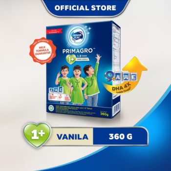 1 DUS ISI 24 FRISIAN FLAG 1+ SUSU BUBUK PERTUMBUHAN VANILA BOX 360g