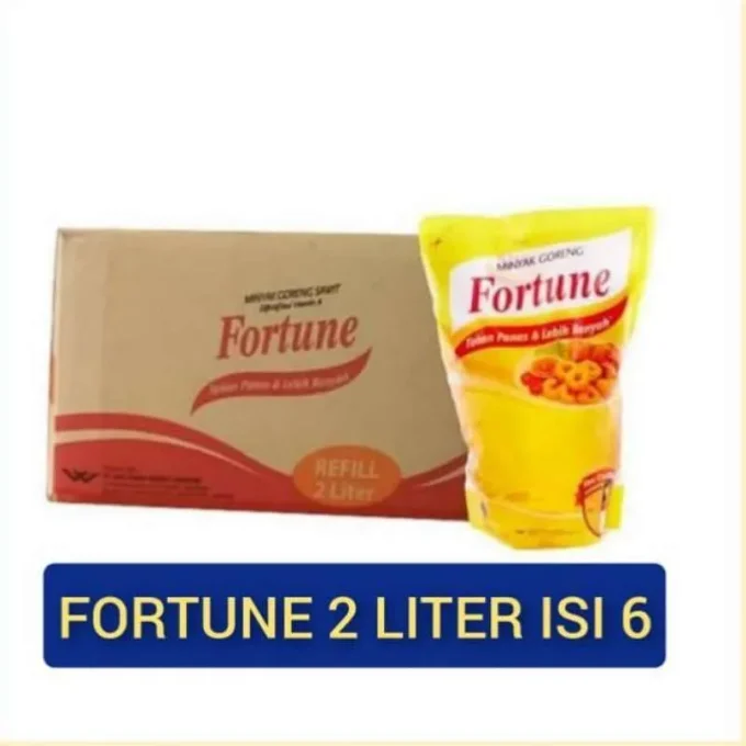FORTUNE MINYAK GORENG REFILL PCH 2000mL Dus (1 Karton isi 6)