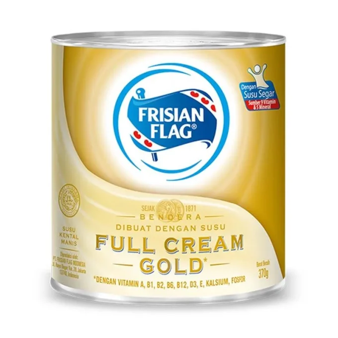 1 DUS ISI 48 FRISIAN FLAG GOLD SUSU KENTAL MANIS PUTIH KLG 370g