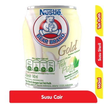 1 DUS ISI 24 BEAR BRAND SUSU ENCER GOLD TEH PUTIH KLG 140mL