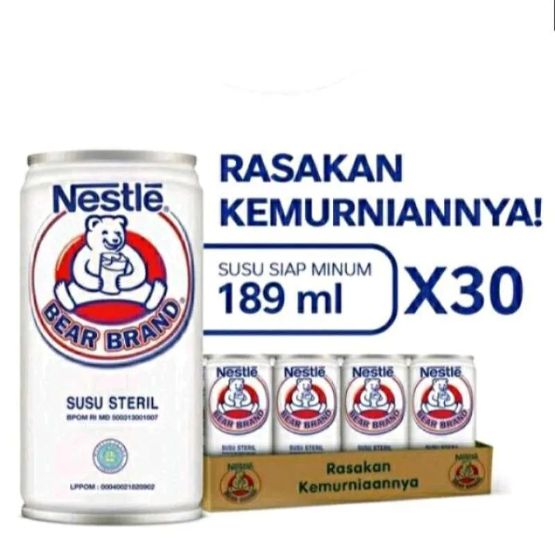 BEAR BRAND SUSU STERIL KLG 189mL DUS ISI 30