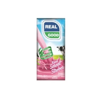 1 DUS ISI 60 REAL GOOD SUSU UHT (60) SEREAL STROBERI PCK 50mL