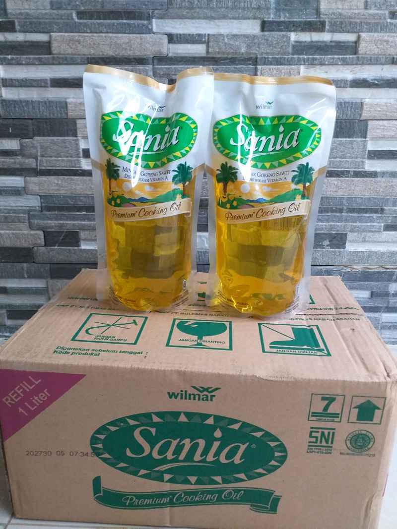 SANIA MINYAK GORENG REFILL PCH 1000mL (1 Dus isi 12)