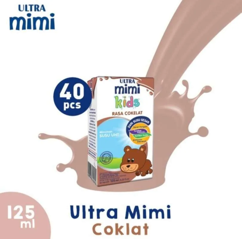 1 DUS ISI 40 ULTRA MIMI SUSU CAIR UHT CHOCOLATE TPK 125mL