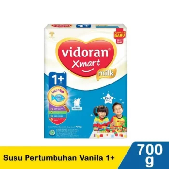 1 DUS ISI 12 VIDORAN XMART1+ SUSU PERTUMBUHAN VANILA BOX 700g