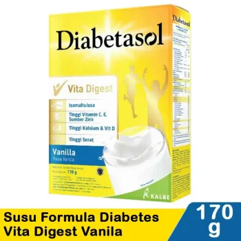 1 DUS ISI 24 DIABETASOL SUSU FORMULA DIABETES W/VITADG VANILA BOX 170g