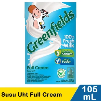 1 DUS ISI 40 GREENFIELDS UHT MILK FULL CREAM TPK 105mL