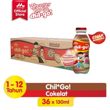 1 DUS ISI 36 MORINAGA MINUMAN SUSU STERIL CHIL GO COKLAT BTL 140mL