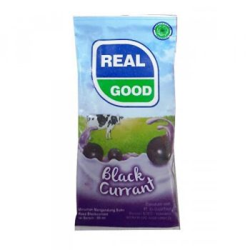 1 KARTON ISI 60 REAL GOOD SUSU UHT (60) BLACK CURRANT PCK 50mL