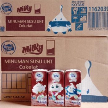 1 KARTON ISI 36 FRISIAN FLAG SUSU CAIR UHT MILKY CHOCO TPK 180mL