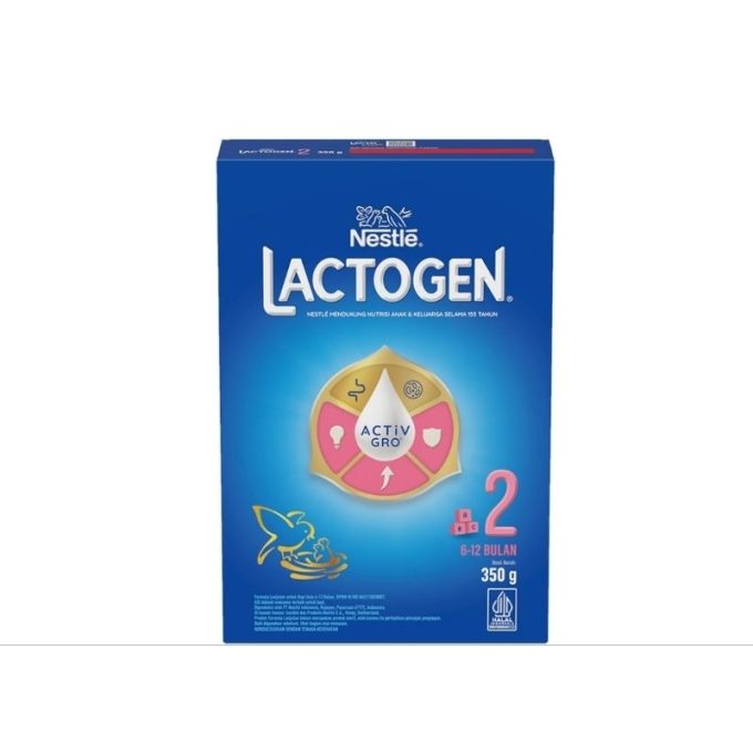 1 DUS ISI 24 LACTOGEN 2 SUSU BAYI FORMULA DHA+PREBIO 1 BOX 350g