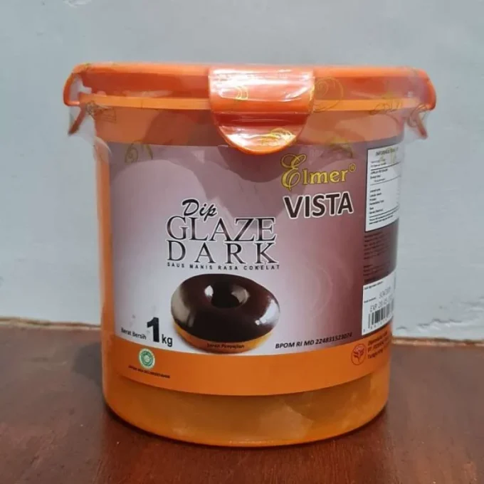 Dark Coklat Glaze Elmer 1kg (dalam toples) taro greentea cheese dark white tiramisu strawberry