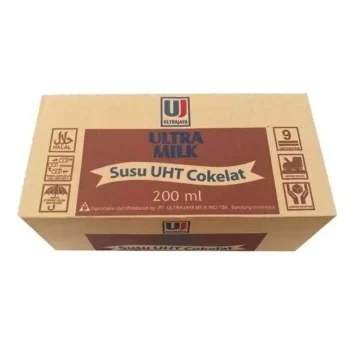1 DUS ISI 24 ULTRA MILK SUSU UHT STERIL SLIM COKLAT TPK 200mL