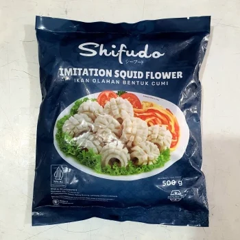 SHIFUDO IMITATION SQUID FLOWER FROZEN FOOD JAMBI CEMILAN JAJANAN SEBLAK KOREA JEPANG CUMI