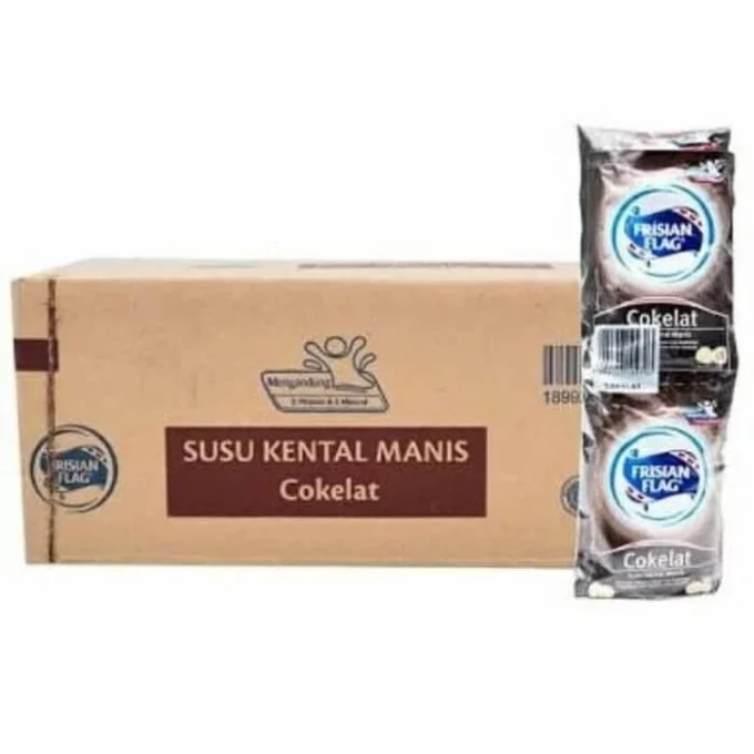Frisian Flag Sachet 1Dus Isi 120 Sachet -Susu Bendera Kental Manis Cokelat