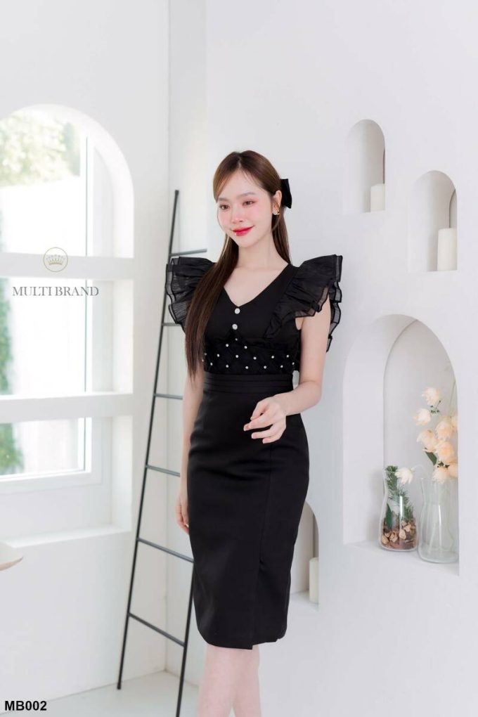 MB002-PIK Pink | Dress Wanita Import Thailand