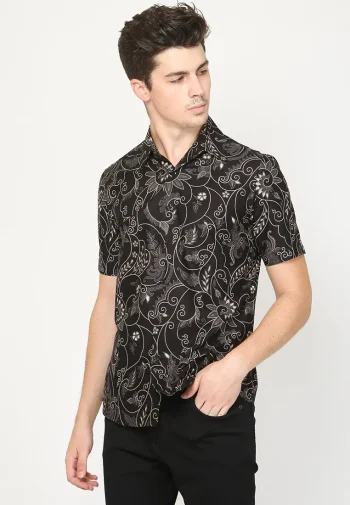 Hadinata Batik Pria Kemeja Pendek Frederick