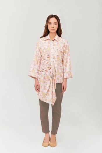 Yellow Daffodil Ruched Top | Atasan Wanita | Import Malaysia