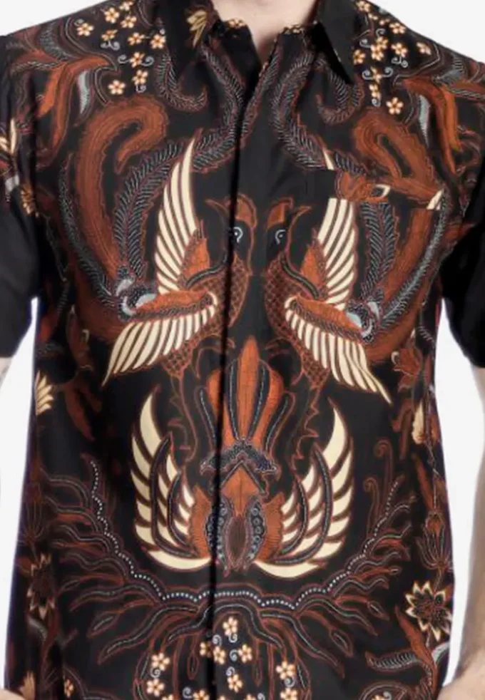 Hadinata Batik Pria Kemeja Pendek Adelio - Gambar 4