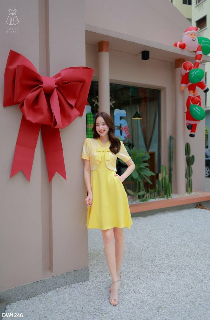 DW1246-YEW | Dress Wanita Import Thailand