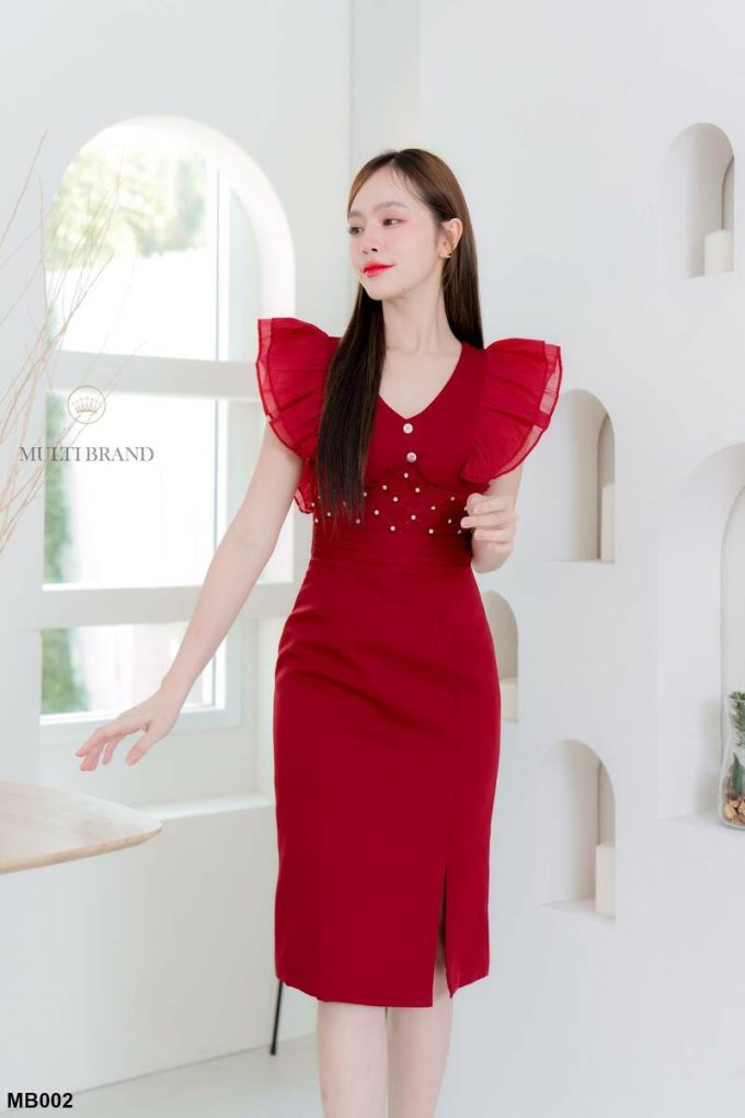 MB002-PIK Pink | Dress Wanita Import Thailand
