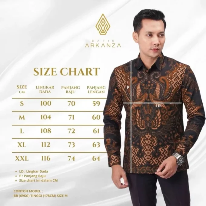 Kemeja Batik Slimfit Motif Samudra Jagad | Batik Solo | Batik Surakarta