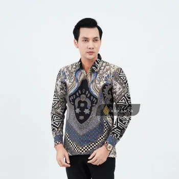 Kemeja Batik Slimfit Motif Dewanagari