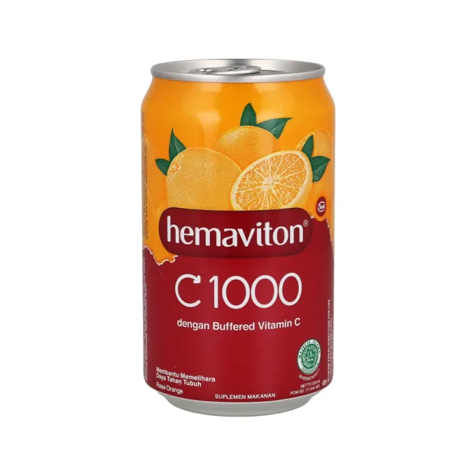 Hemaviton C 1000 adalah suplemen kesehatan untuk bantu menjaga daya tahan tubuh dengan rasa Orange yang nikmat menyegarkan. Kini dilengkapi Buffered Vitamin C 1000mg yang bersifat lebih tidak asam sehingga lebih nyaman di lambung, Vitamin D3 untuk bantu mengaktifkan fungsi sel imun yang berperan penting menjaga imunitas, dan Zinc untuk bantu pembentukan antibodi.