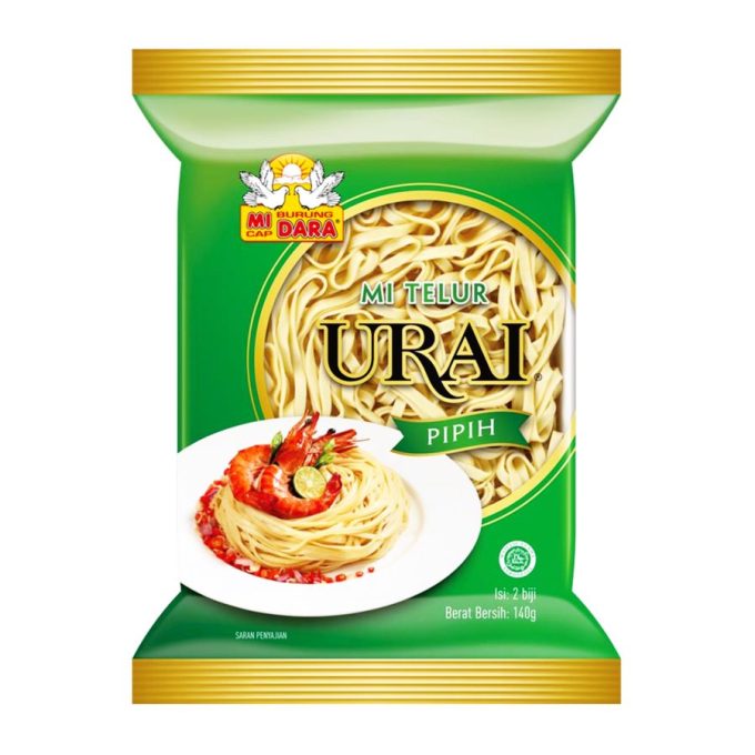 Burung Dara Mie Telur Urai Pipih 140gram