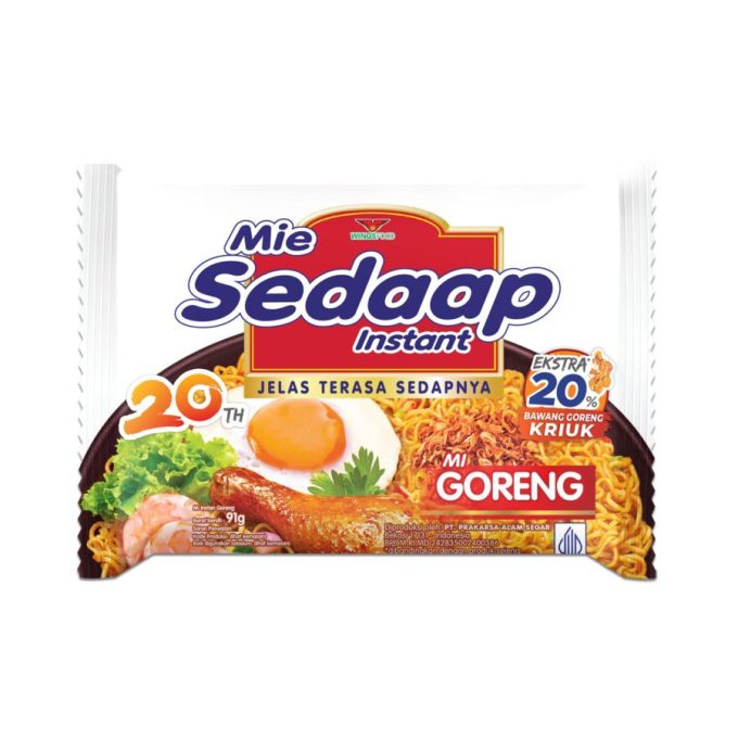 Mie Sedaap Goreng/Mie Instan 91gram
