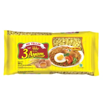 Cap 3 Ayam Mie Telur Pipih 200gram