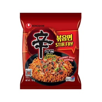 Nongshim Shin Ramyun, stir fry spicy noodle, mi goreng pedas, mi Korea, makanan cepat saji