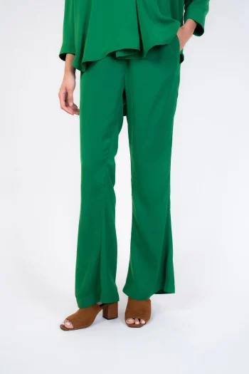 Kiko Green Flare Pants - MM01 - Celana Panjang Wanita