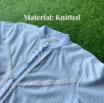 QFM Hanna Lace Top Striped (1534) Korean Blouse Viral