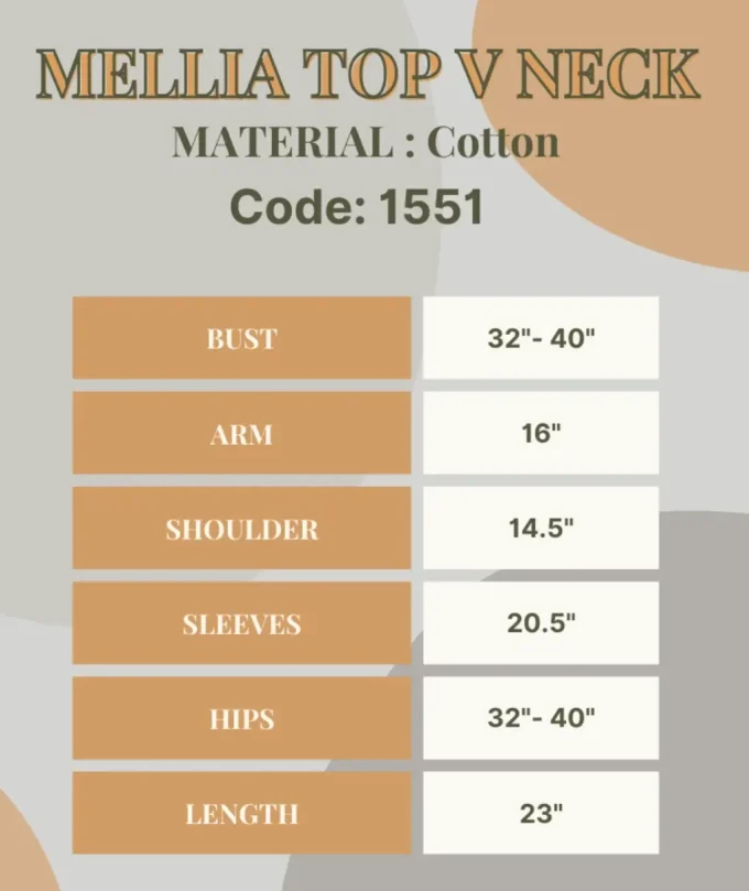 Atasan Wanita Mellia Top | V Neck Shirt Viral