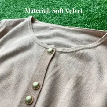 Atasan Wanita Mira Soft Velvet Top | Outerwear Cardigan