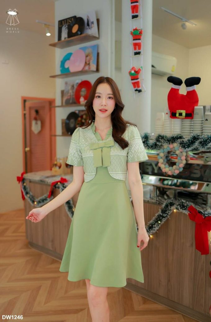 DW1246-YEW | Dress Wanita Import Thailand