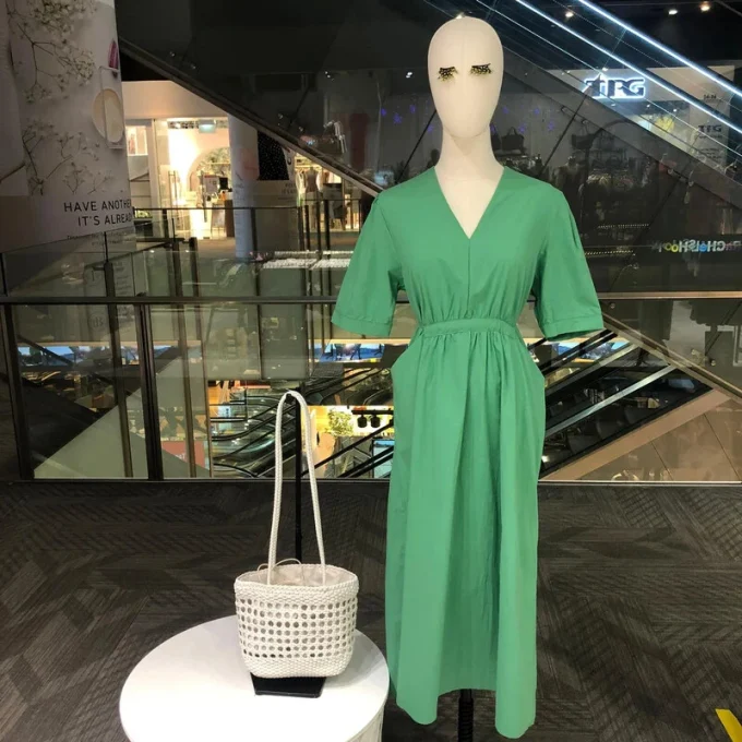 V Neck Dress | Dress Import Singapura