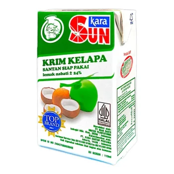 Sun Kara Santan 110ml adalah santan siap pakai yang praktis dan serbaguna, ideal untuk berbagai keperluan masakan Anda. Dibuat dari kelapa segar berkualitas tinggi, santan ini memberikan rasa dan aroma autentik yang khas, menambah cita rasa pada masakan. Sun Kara Santan dikemas dalam kemasan 110ml yang praktis, cocok untuk penggunaan sehari-hari, baik untuk masakan tradisional maupun modern. Fitur Utama: Praktis dan Siap Pakai: Tidak perlu repot memeras kelapa, langsung gunakan untuk berbagai jenis masakan. Rasa Autentik: Dibuat dari kelapa segar pilihan, memberikan rasa alami yang kaya. Kemasan Praktis: Ukuran 110ml yang pas untuk kebutuhan sekali pakai atau masakan kecil. Serbaguna: Cocok untuk digunakan dalam masakan berkuah, kue, minuman, dan hidangan lainnya. Sun Kara Santan 110ml - Sunkara Krim Kelapa Santan Siap Pakai