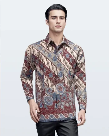 Kemeja Batik Lengan Panjang Parang Boket – Merah