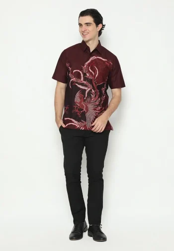 Hadinata Batik Pria Kemeja Pendek Genta Gyana