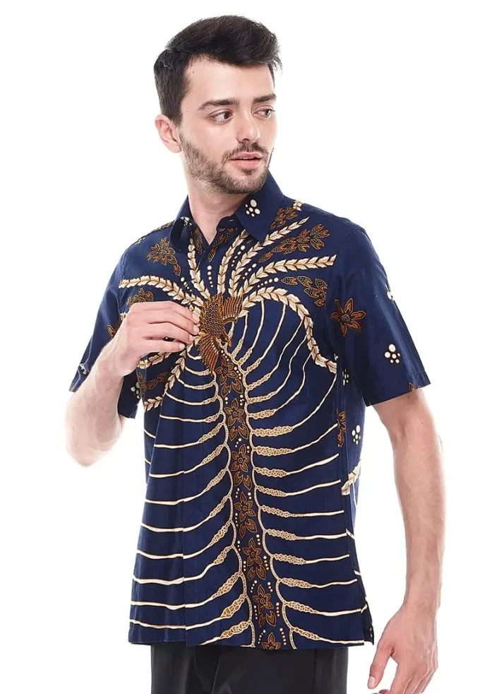 Hadinata Batik Pria Kemeja Pendek Stefano