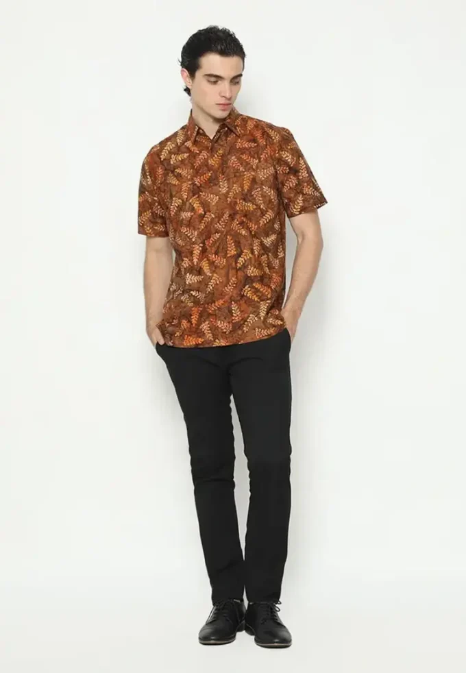 Signature Hadinata Batik Pria Kemeja Pendek Cap Furing Dirandra