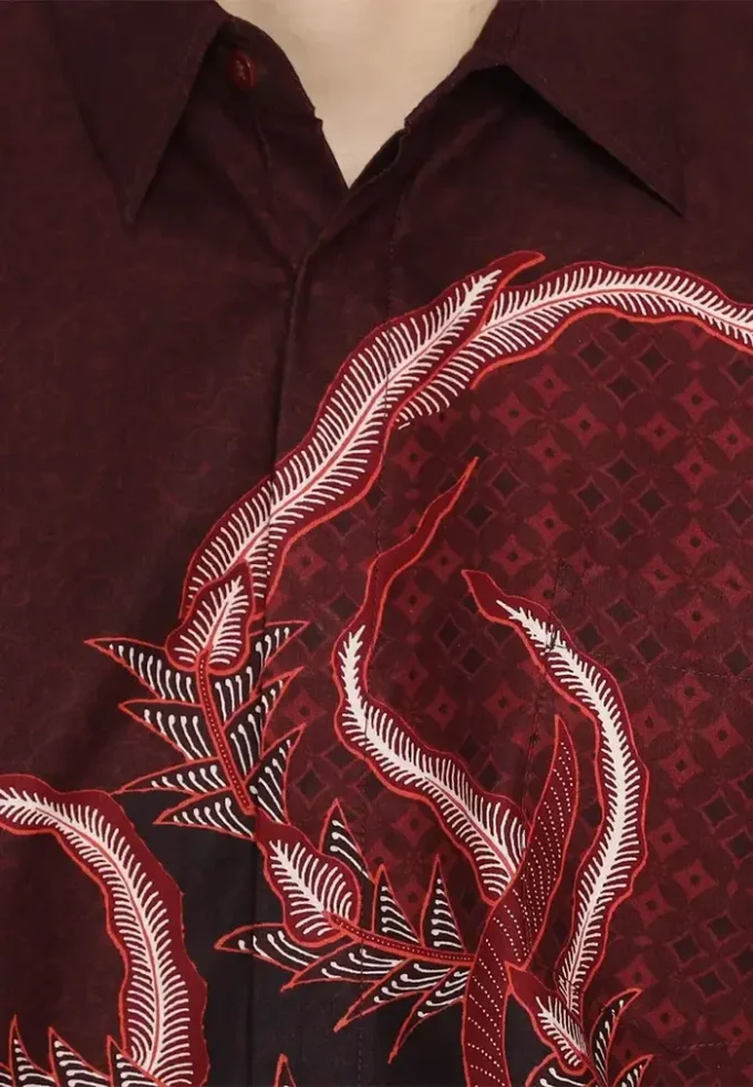 Hadinata Batik Pria Kemeja Pendek Genta Gyana - Gambar 4