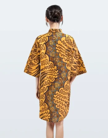 Dress Batik Danar Hadi Lengko Manggar – Cream