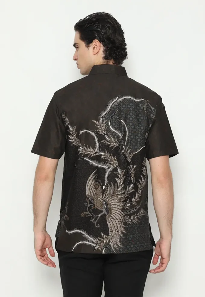 Hadinata Batik Pria Kemeja Pendek Kemal Kiana - Gambar 4