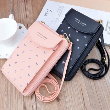 Dompet Pocket Tempat HP Wanita Free Tali Selempang Bisa Di Atur BUNGA MAWAR