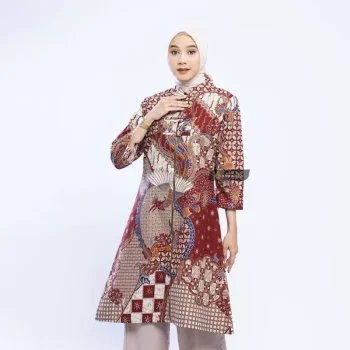 Tunik Batik Motif Wasa Merah